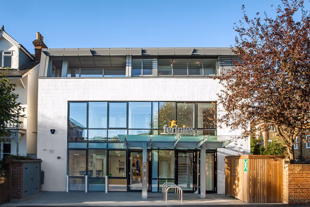 A fron shot of Fennies Nursery in Wimbledon.