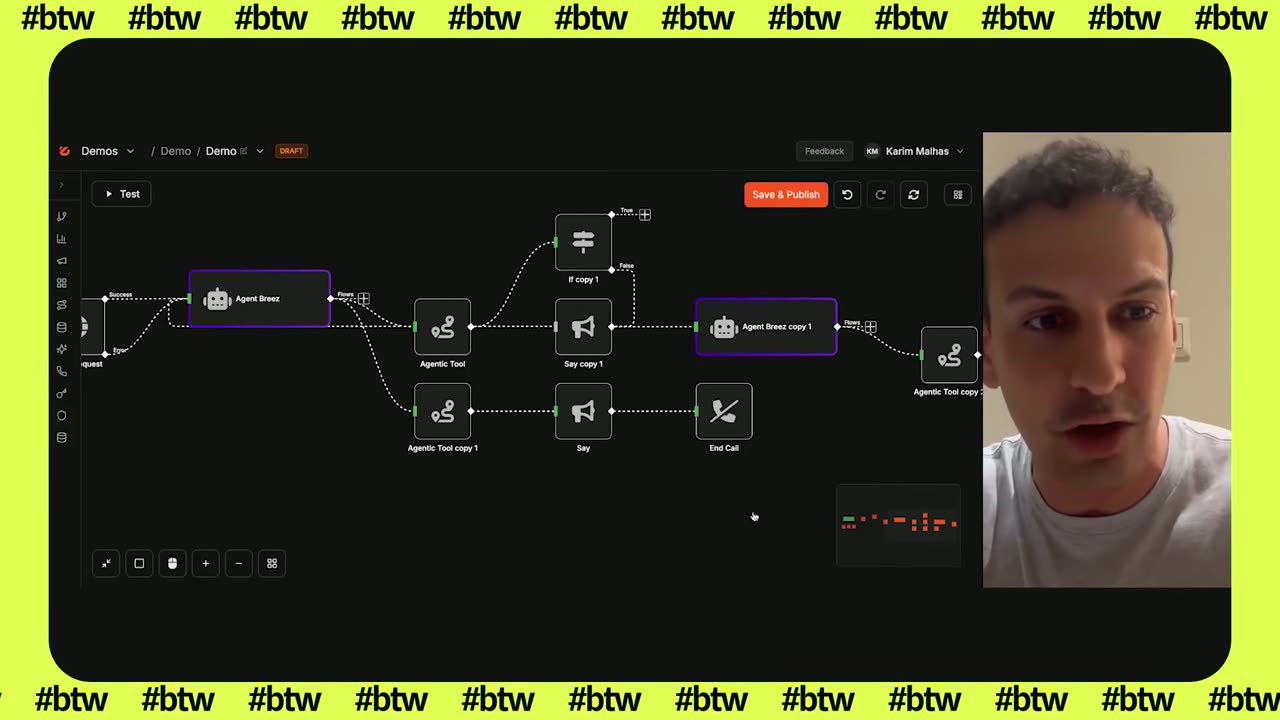 Breeze voice agent workflow builder shown on Built This Week episode 42