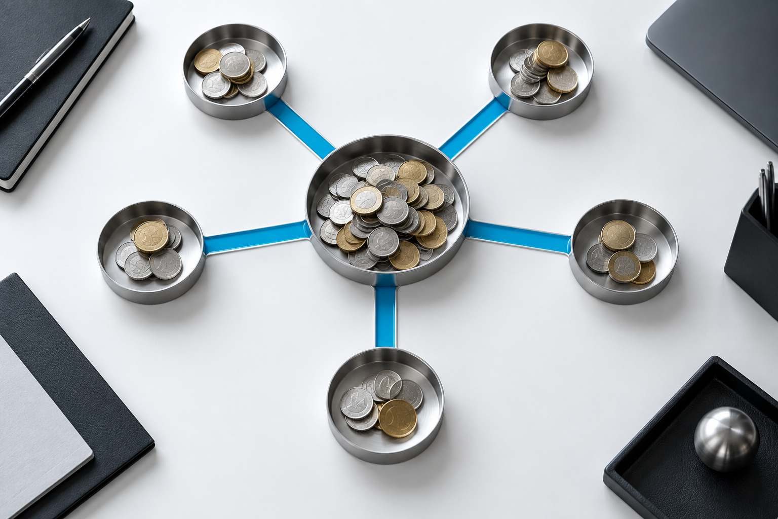 Concepto de centralización de tesorería entre empresas relacionadas