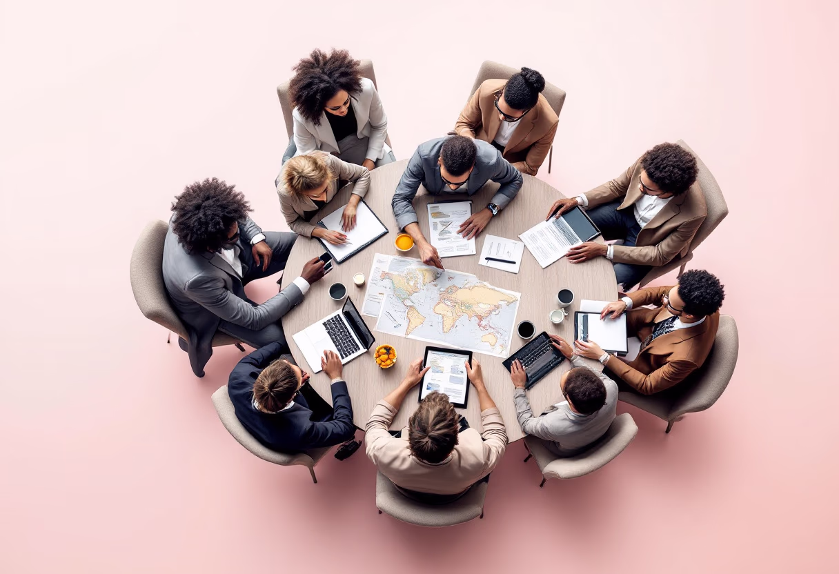 image of business strategy session for a data analytics and business intelligence company