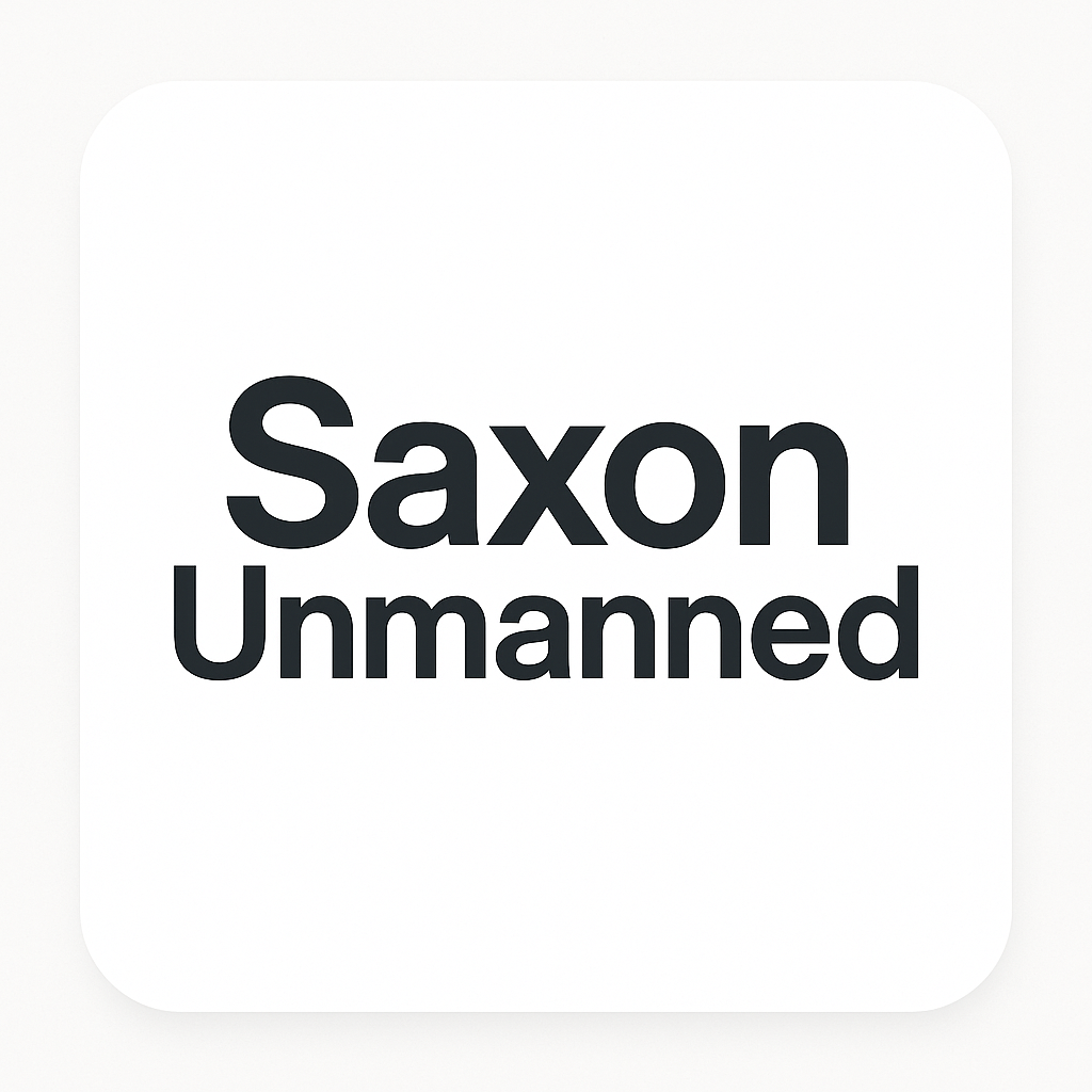 Saxon Unmanned UAV platform in flight over a manufacturing facility