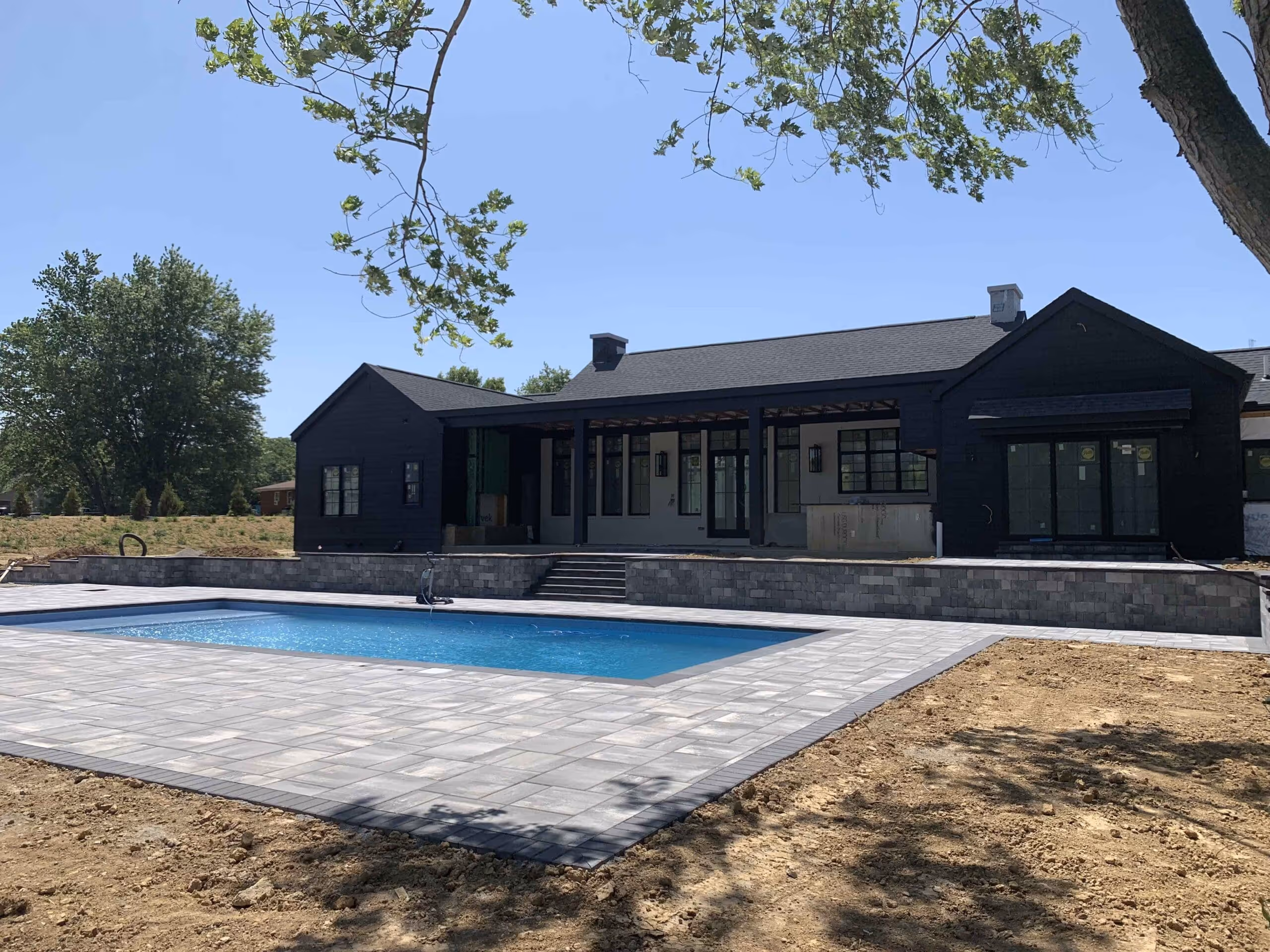 Backyard of house with pool
