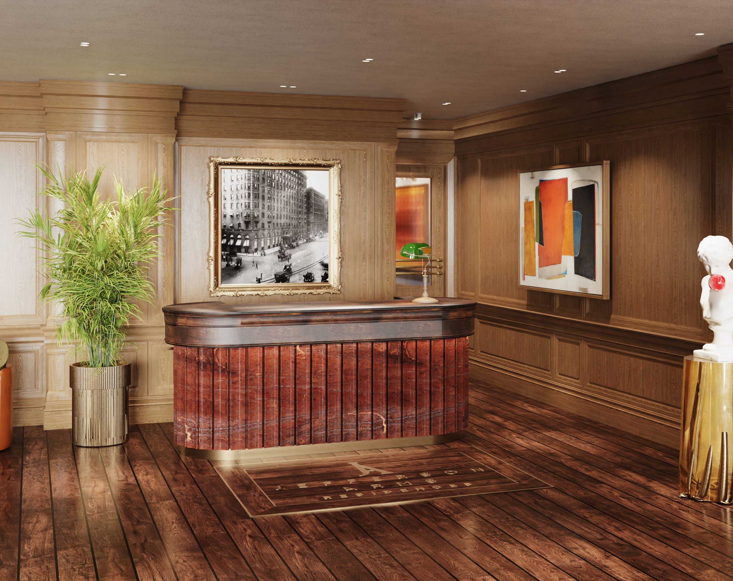 front desk rendering