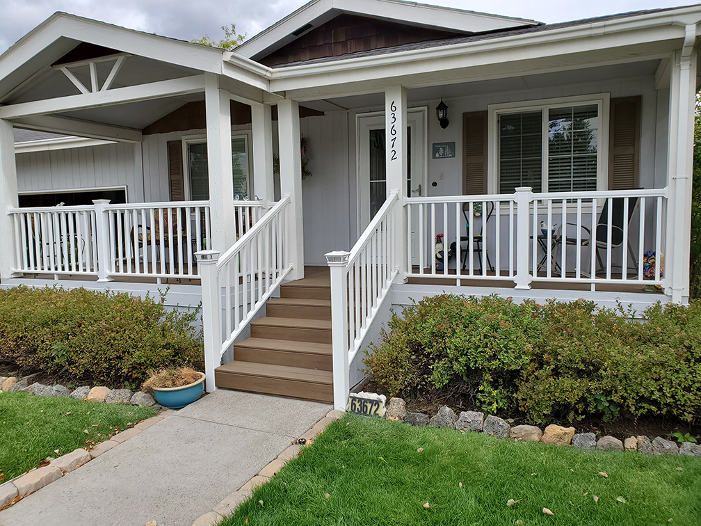 railing in front of house