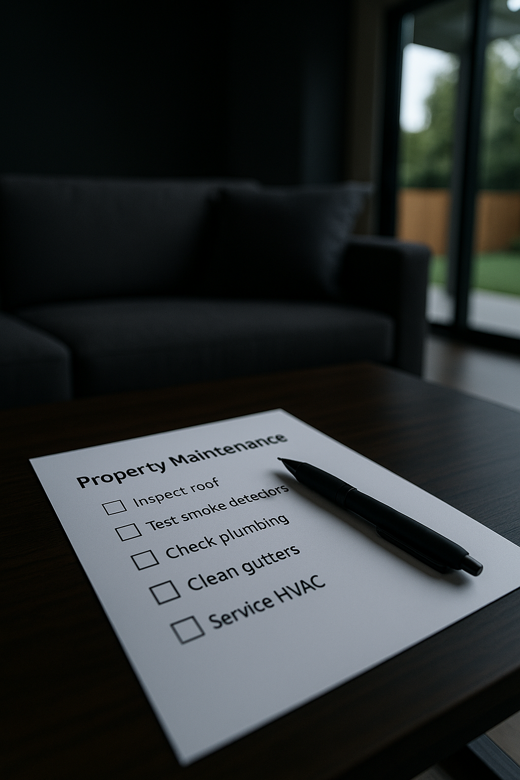 image of checklist form (for a home inspector)