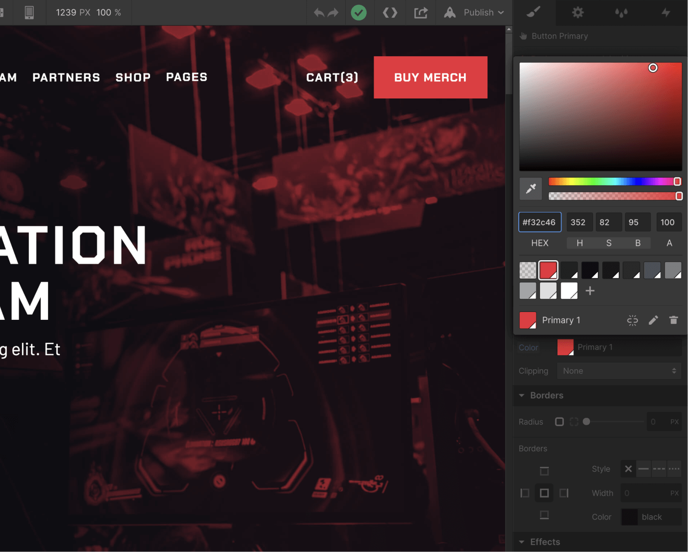 Colors - eSports Webflow Template