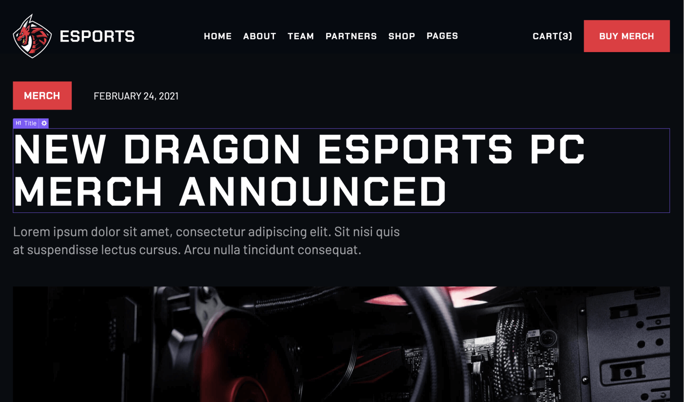 CMS Page - eSports Webflow Template