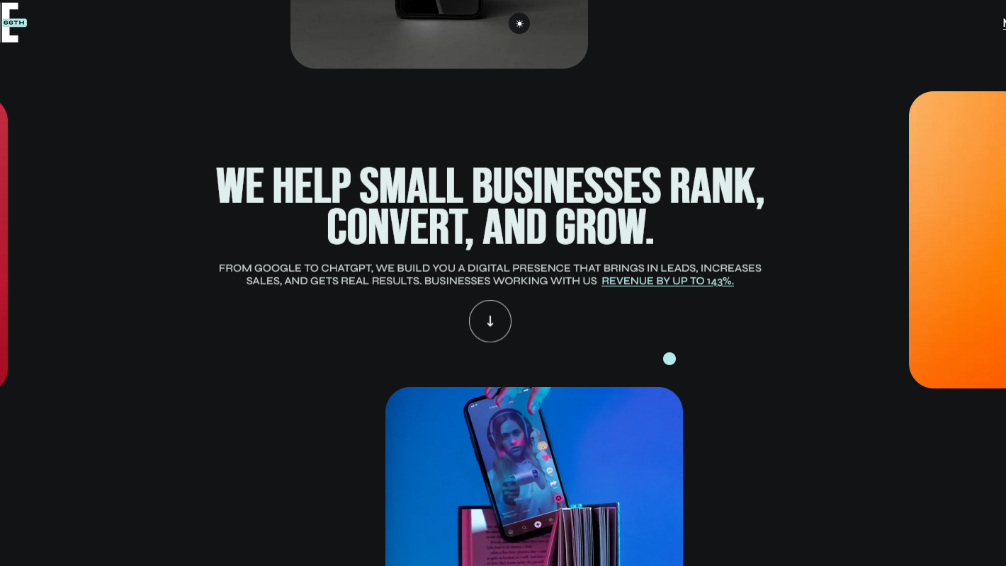 homepage hero sectin showcasing clarity of the h1 for users coming to the site.