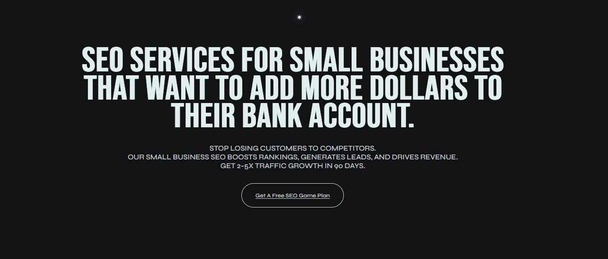 For my seo page, I am targeting the long tail keyword "SEO Services For Small Businesses".