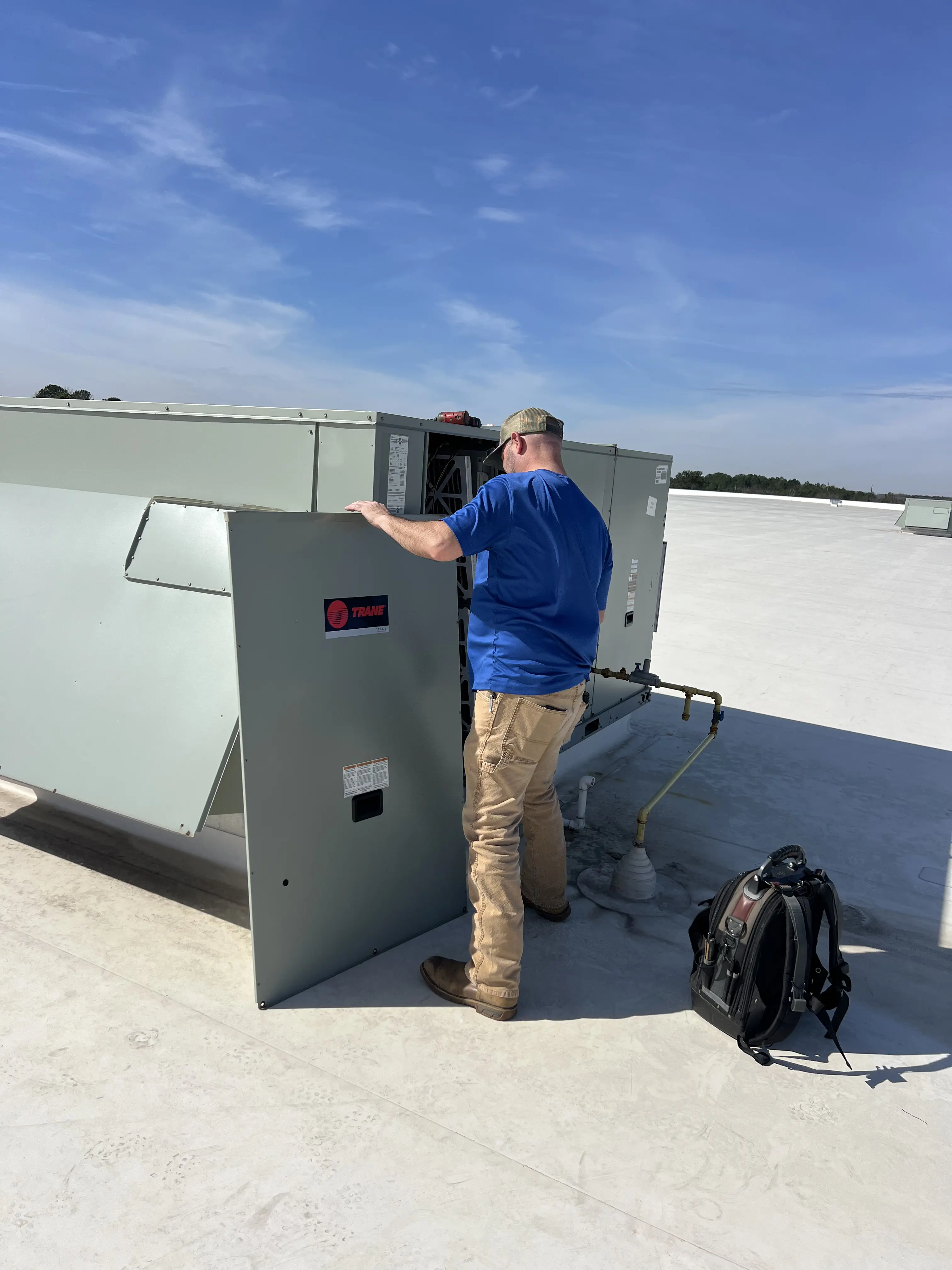 HVAC maintenance plan member receiving priority service