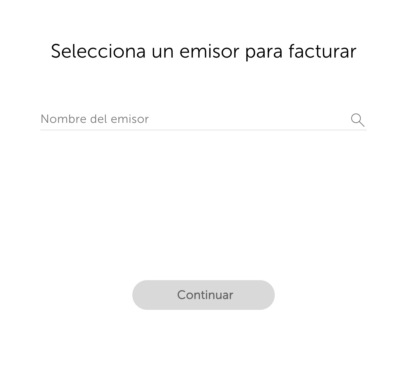 Seleccionar emisor para facturar