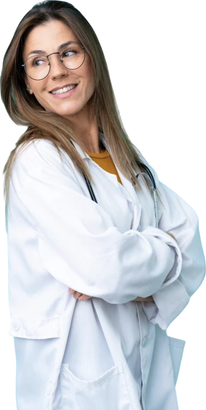 Doctora de clínica mediana
