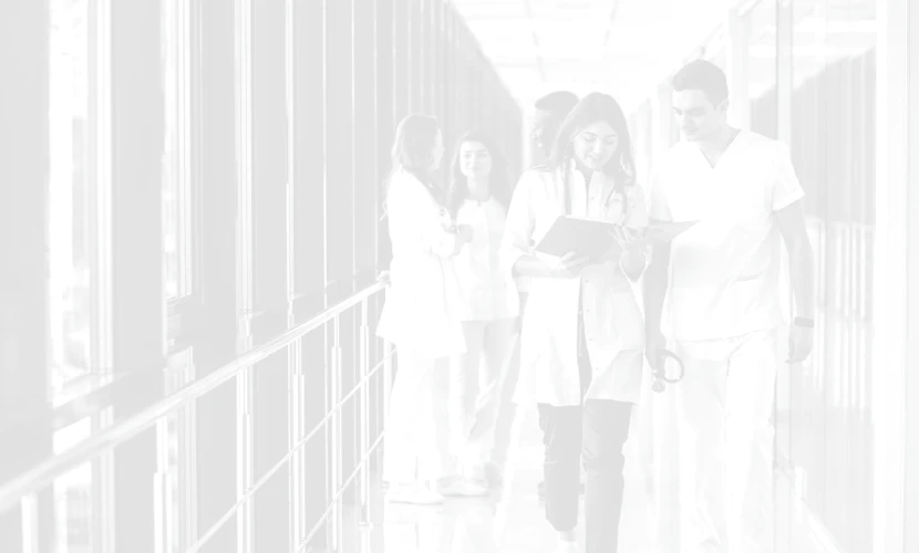 Doctores en hospital