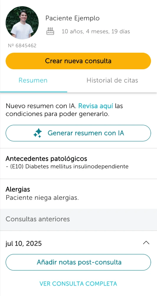 Ficha clínica de paciente