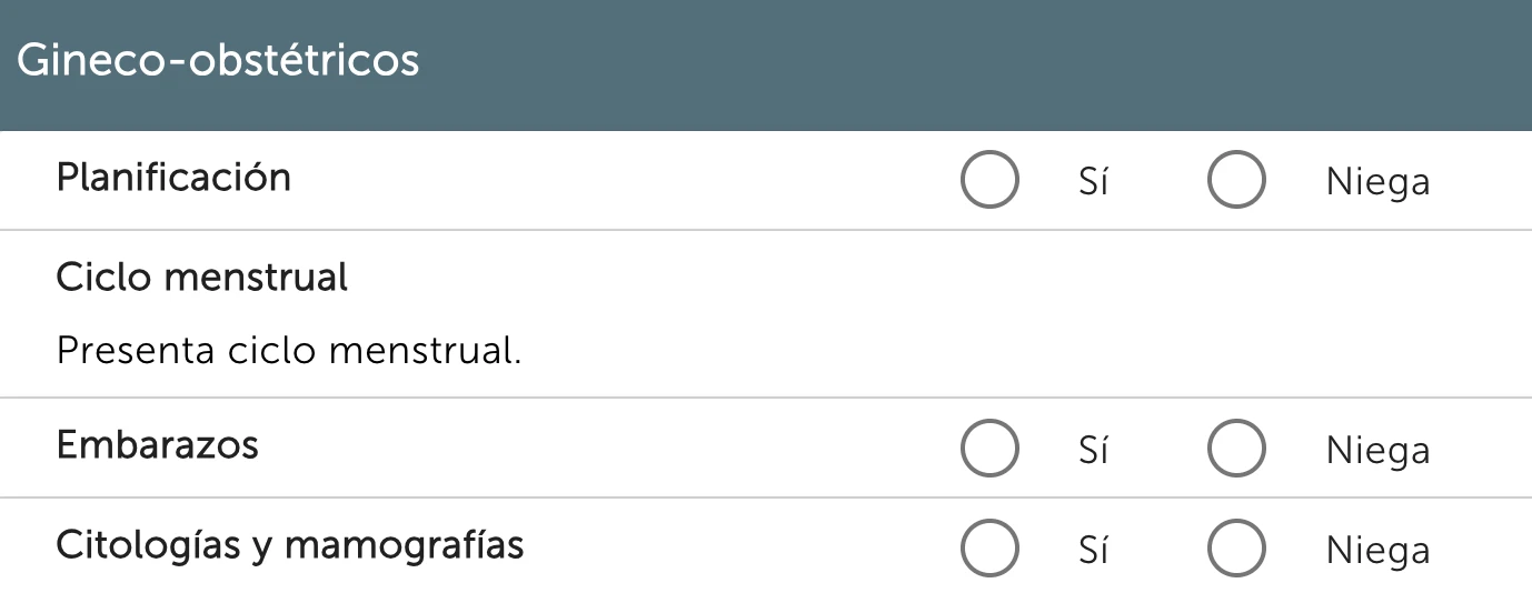 antecedentes gineco obstetricos