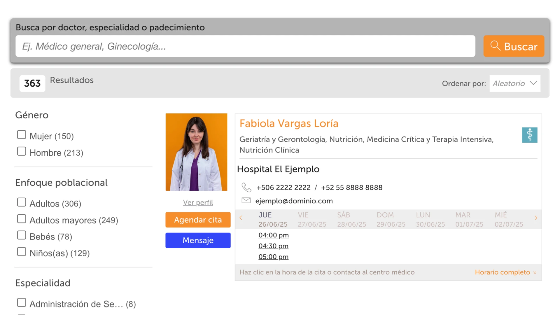 Directorio médico inteligente