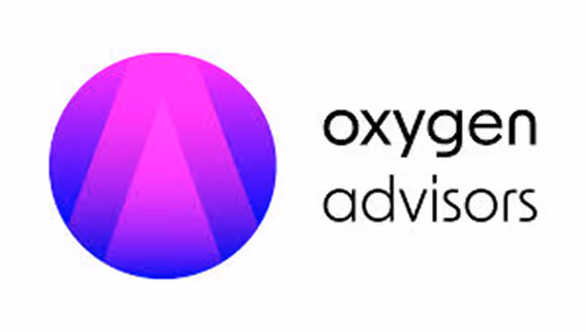 Oxygen Advisors logo with stylized letter A in a pink and blue gradient circle.