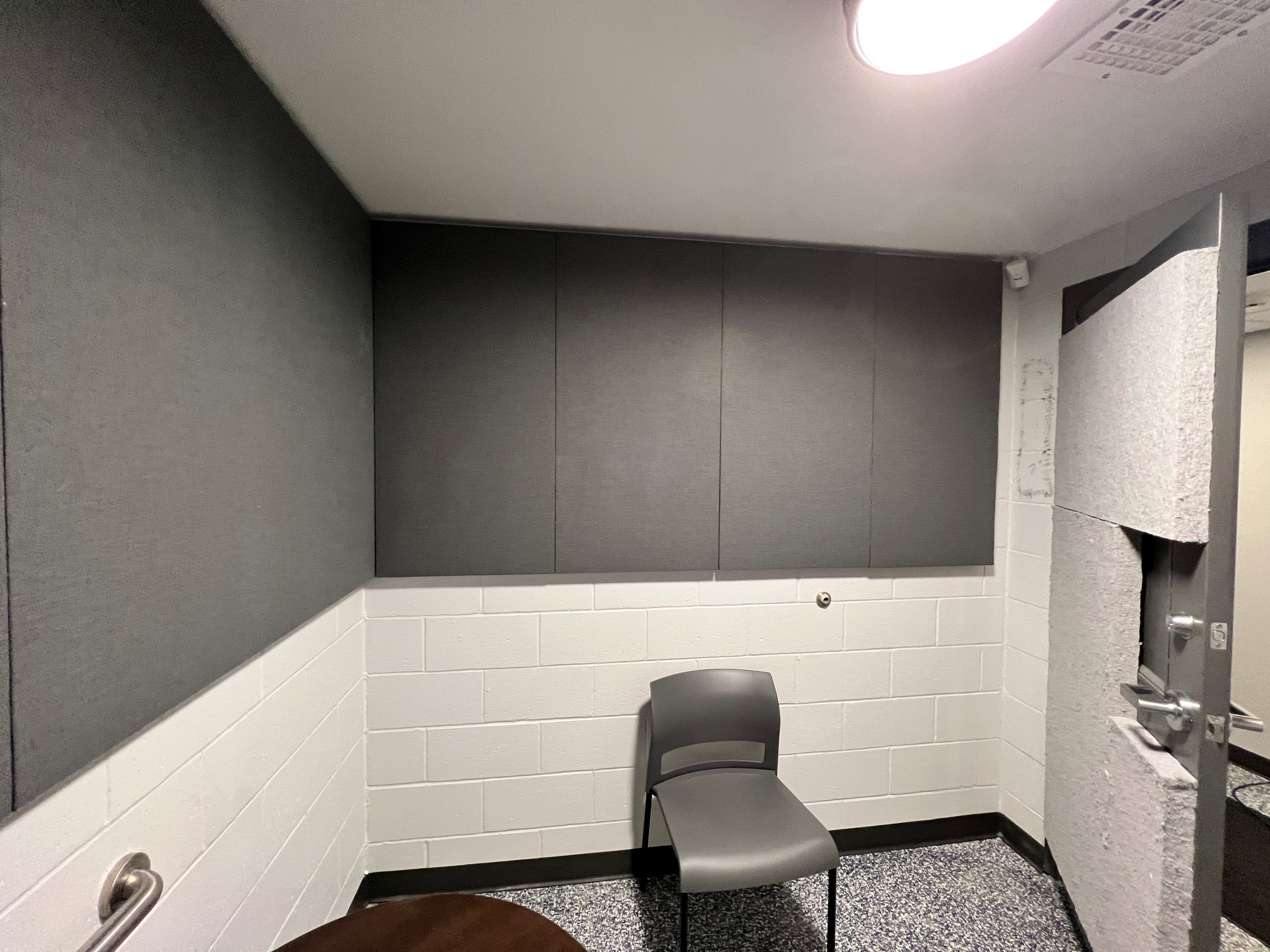 Public building interior requiring acoustic scope