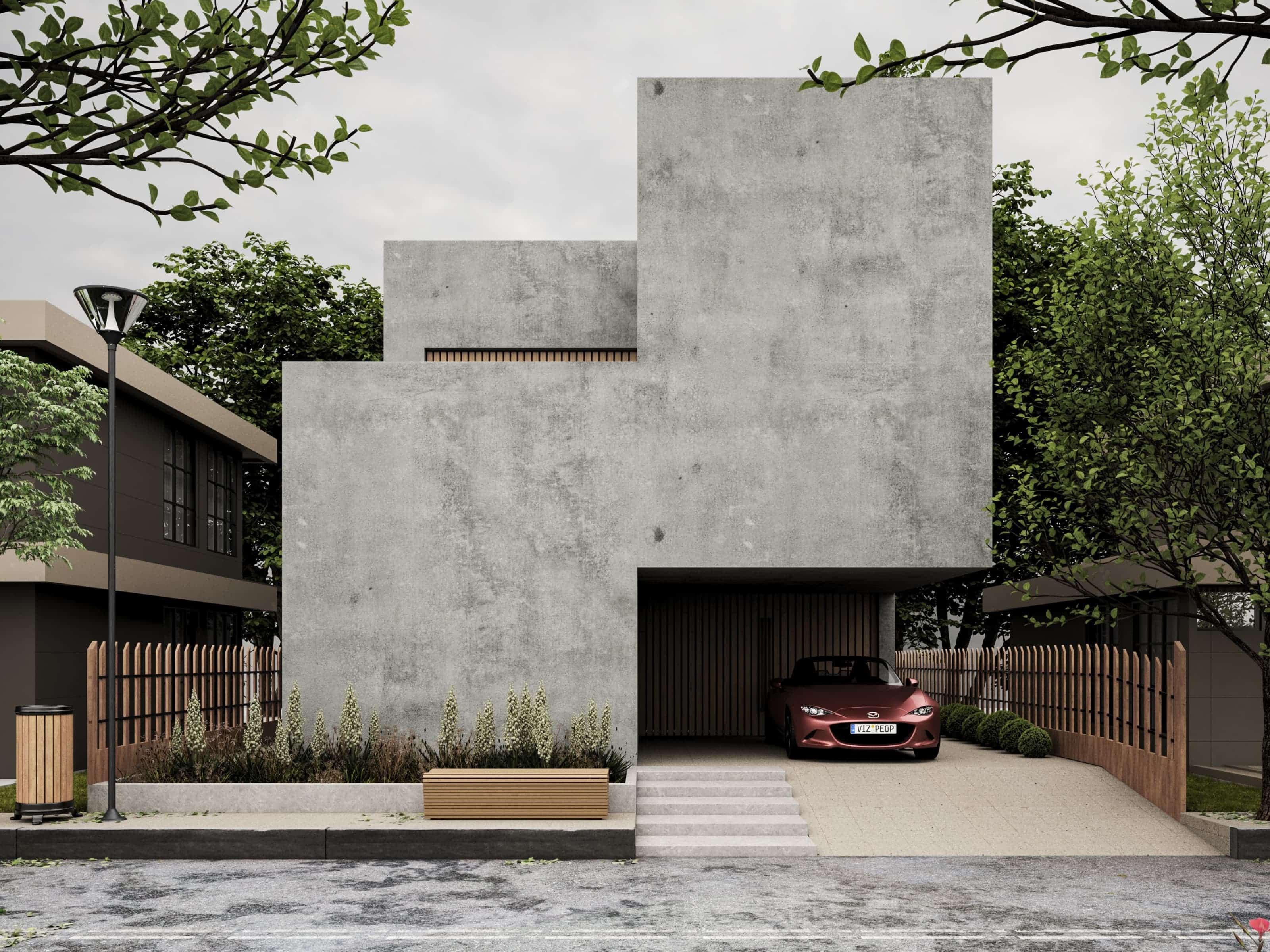 Exterior of modern house