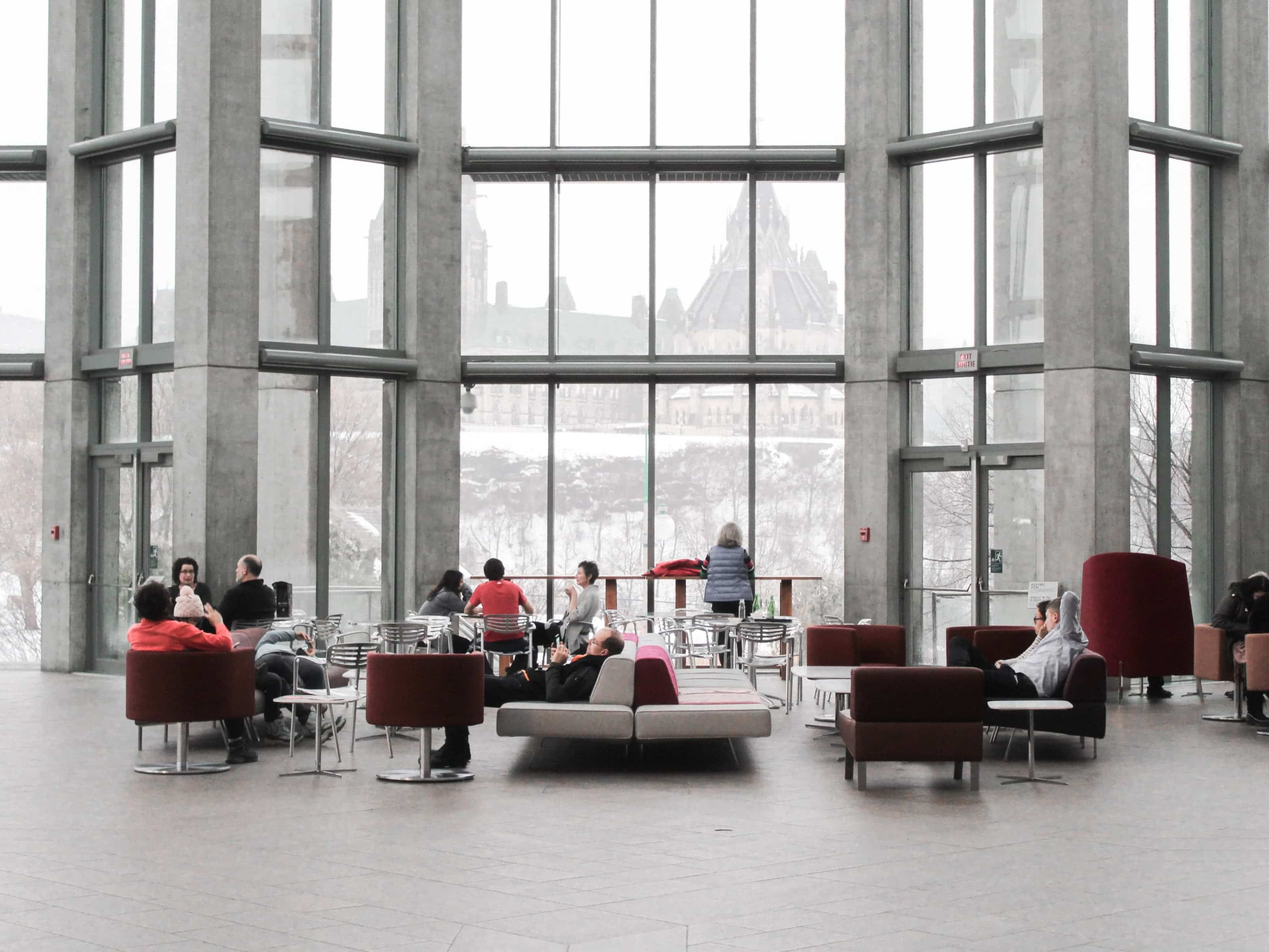 Interior of modern building