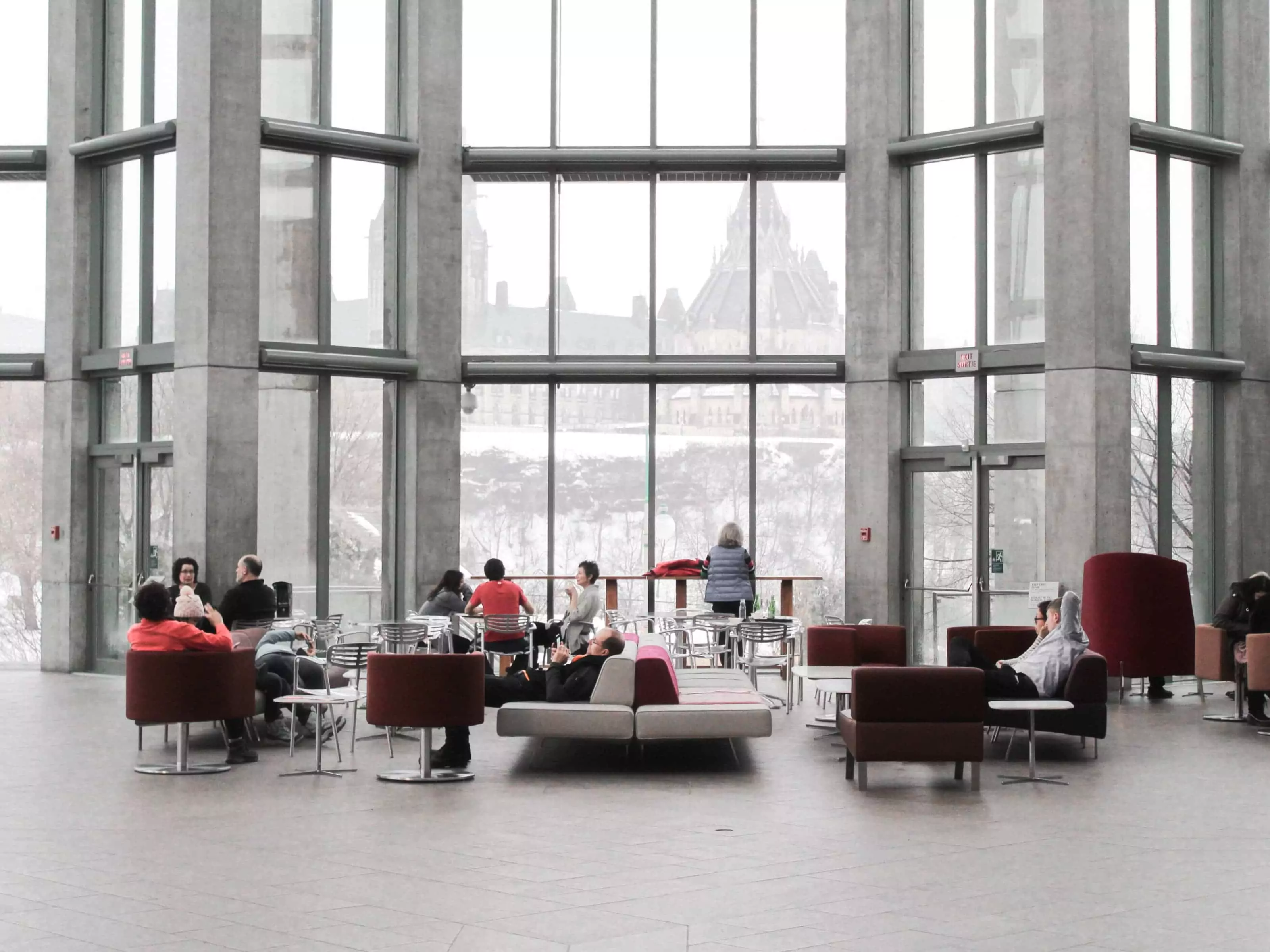 Modern interior in public space