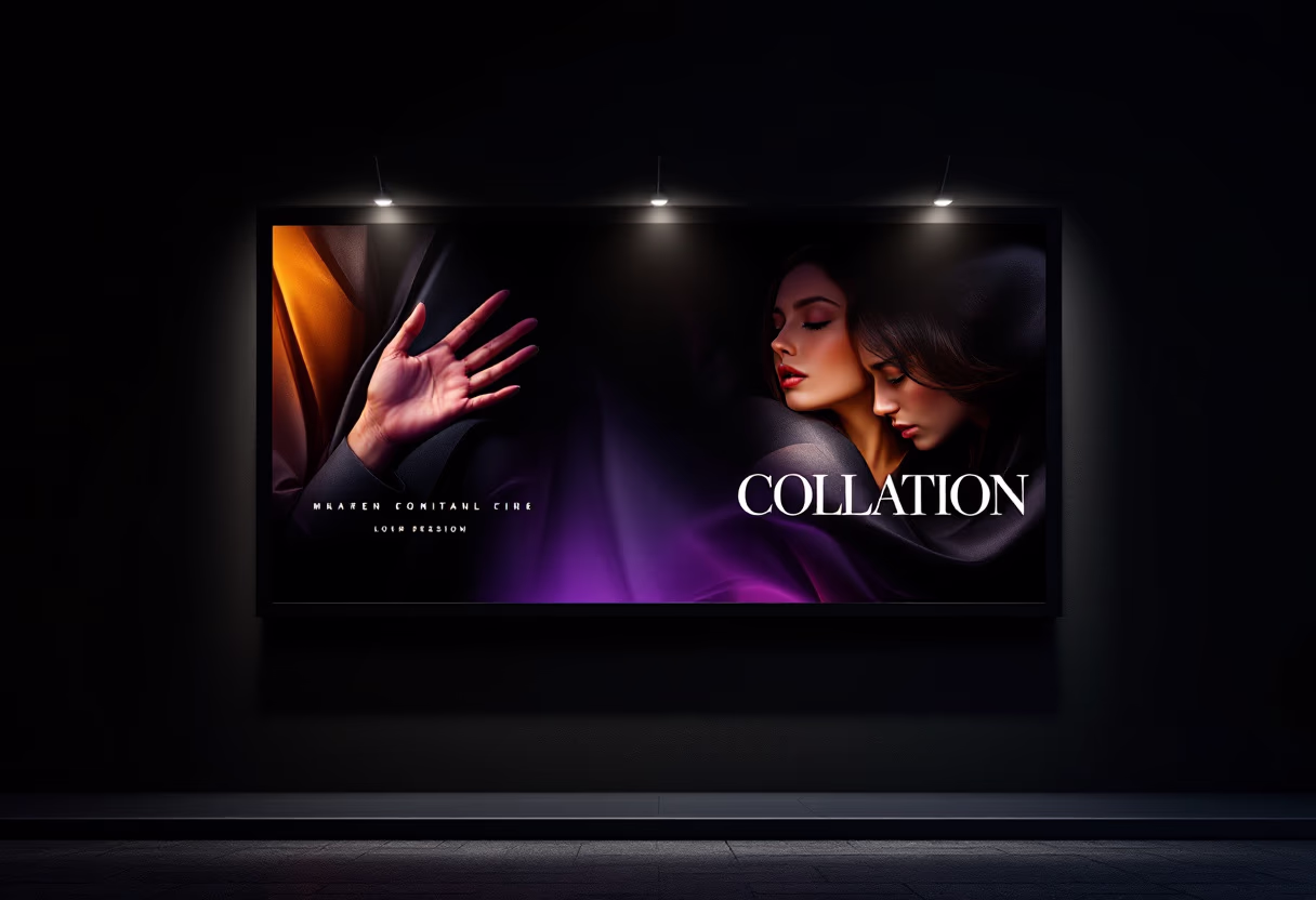 [digital project] image of digital artwork presentation for graphic design studio