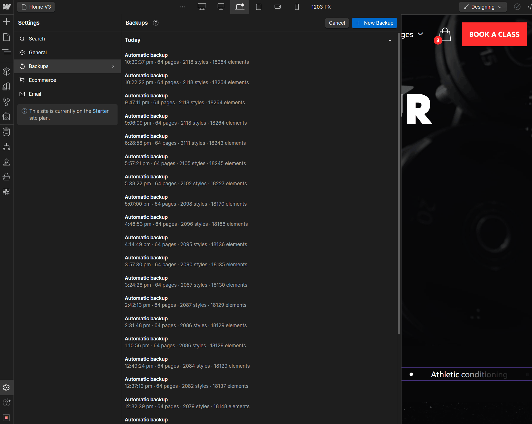 Backups - Gymnastic X Webflow Template
