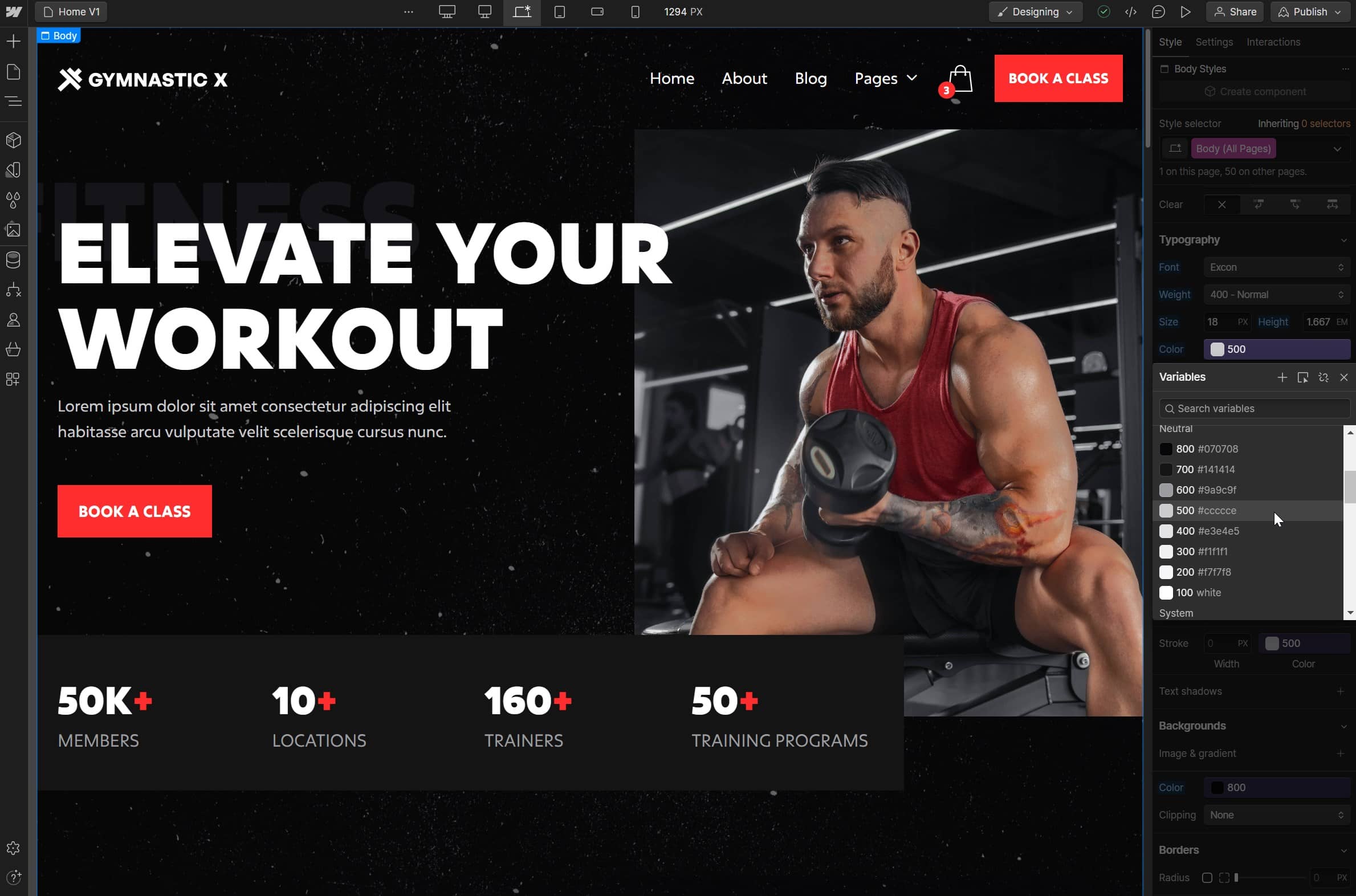Color - Gymnastic X Webflow Template