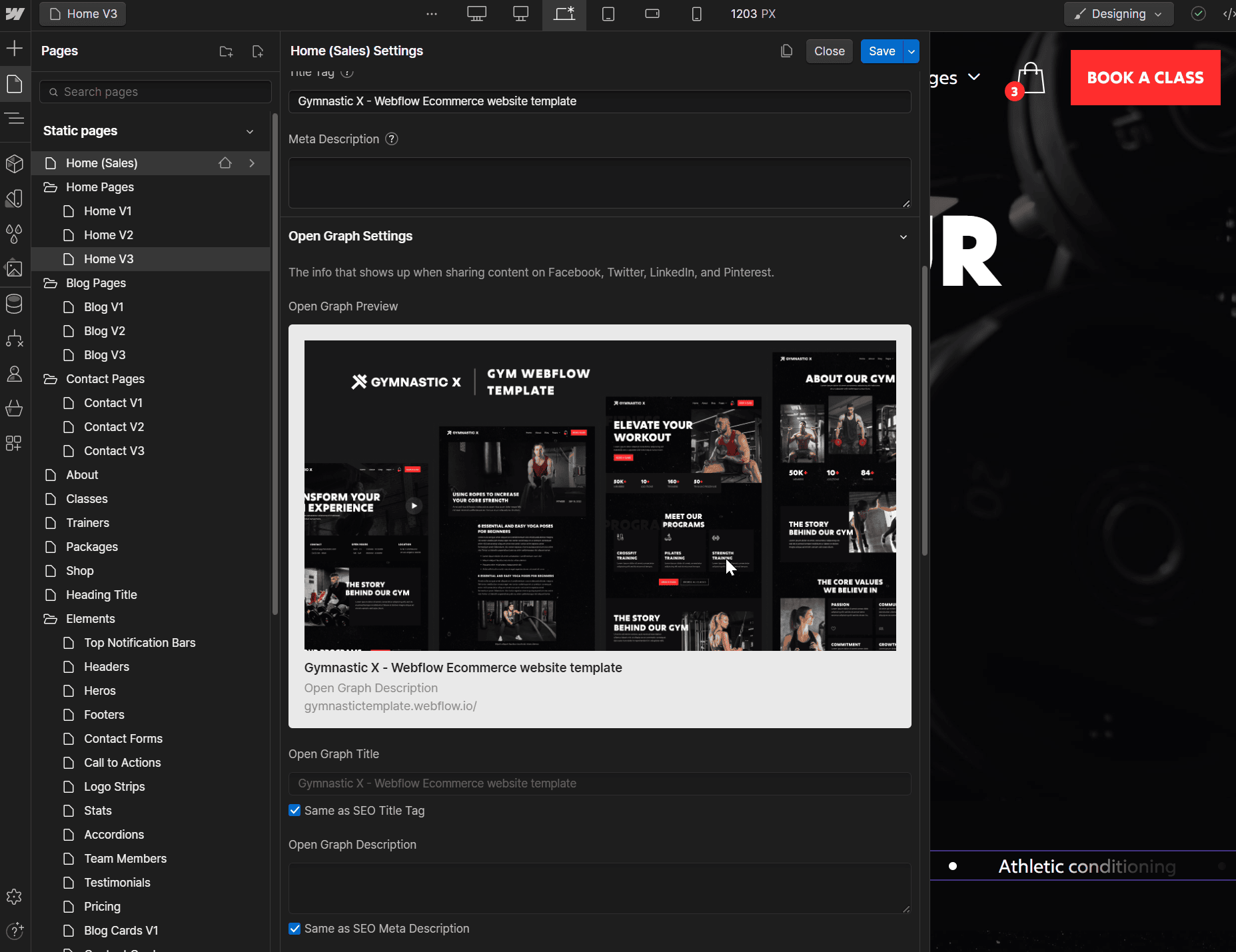 SEO - Gymnastic X Webflow Template