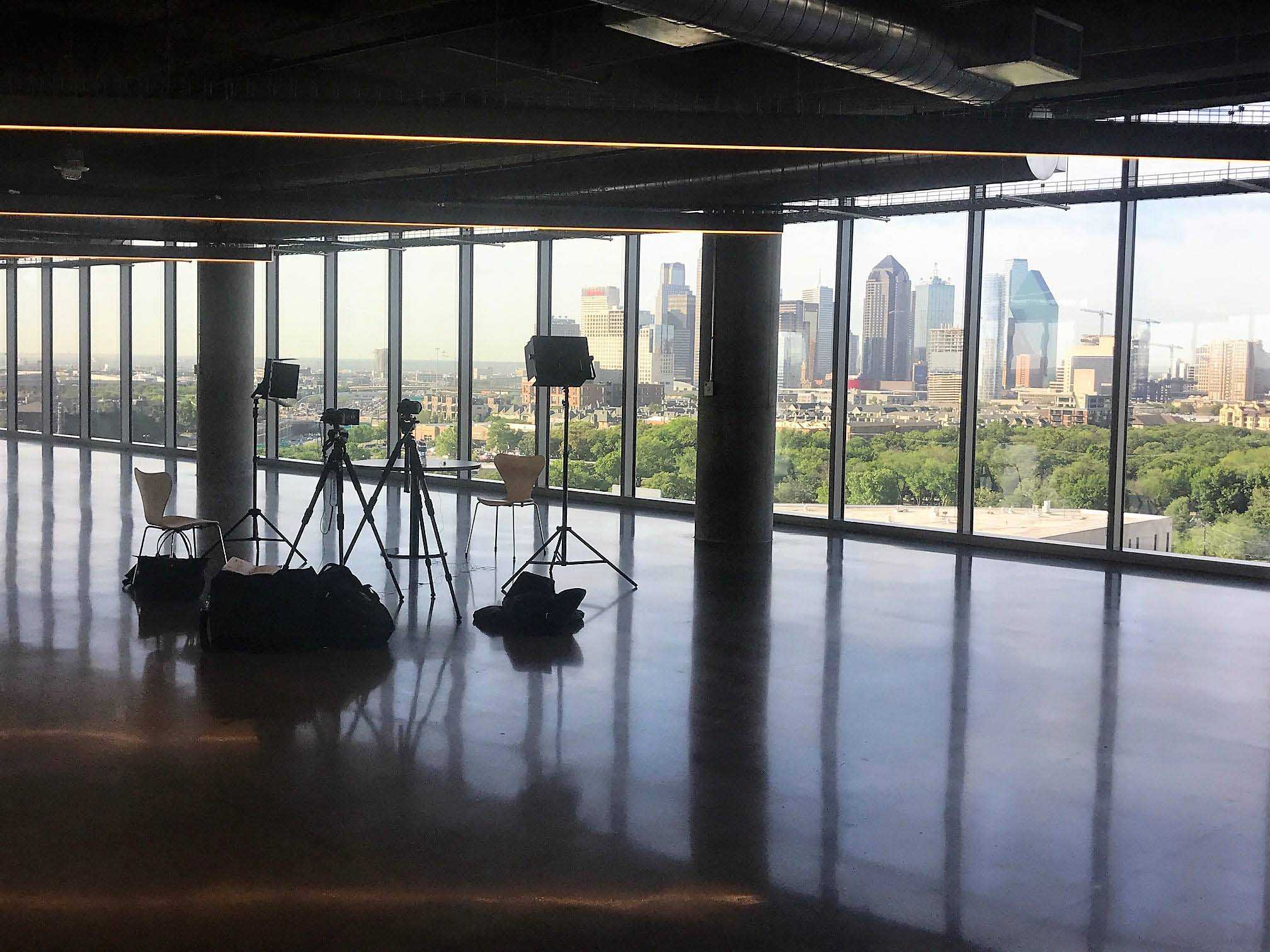 DFW Live Stream crew running a multi-camera corporate live stream at a Dallas event