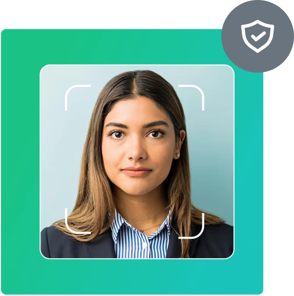 Woman getting verified