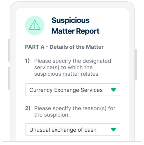 Forms to capture reportable data