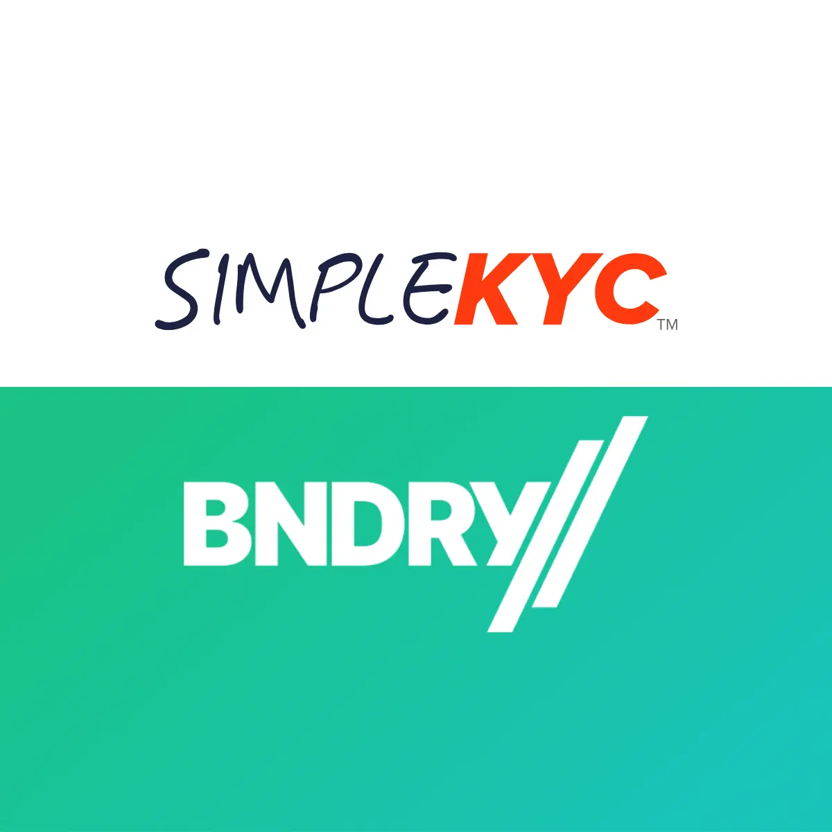 SimpleKYC logo and BNDRY logo