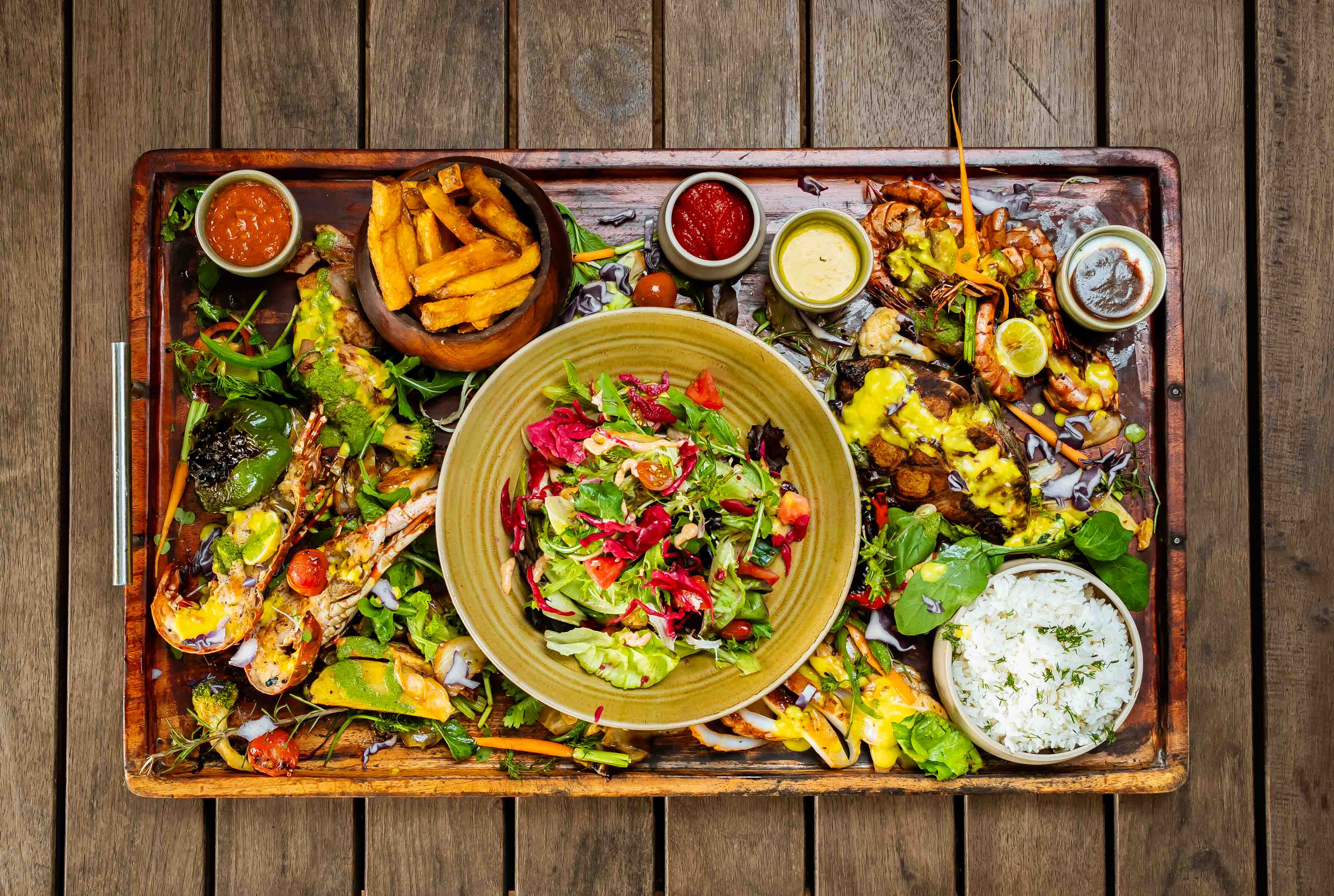 The Overhang Sea Food Table