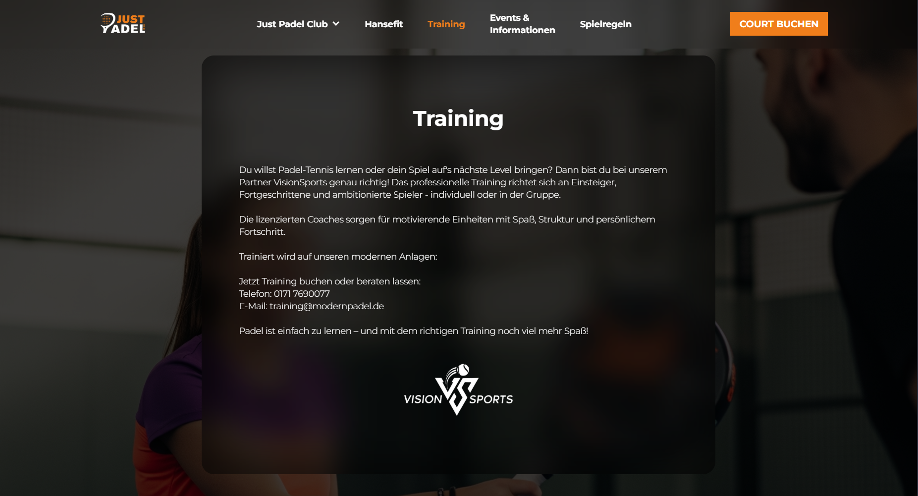 Just Padel Club - random section