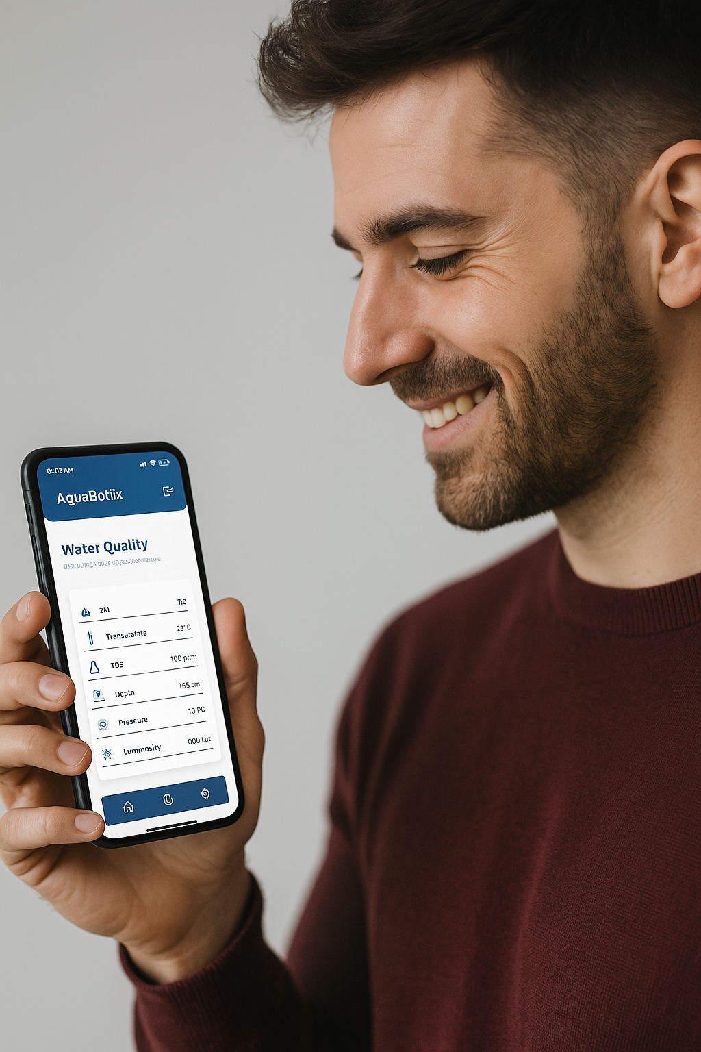 a person holding the mobile app on the phone.
