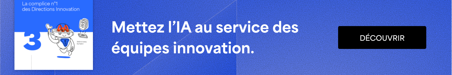 Encart du Livre Blanc 3 de Yumana : Mettez l'IA au service des équipes innovation.
