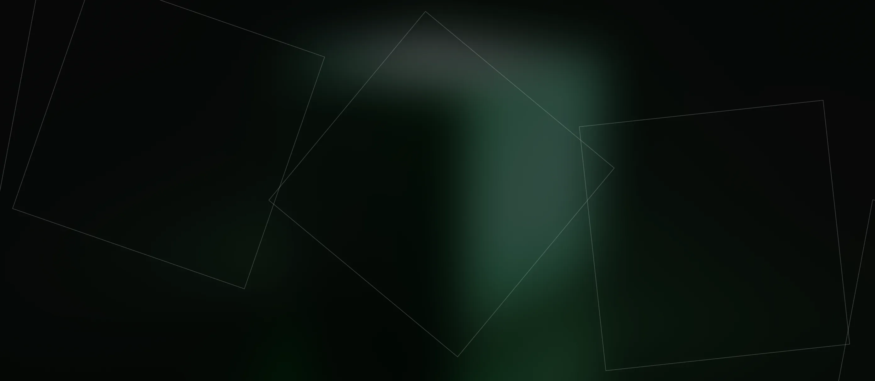 Dark blurred background with faint overlapping translucent squares outlined in light gray.