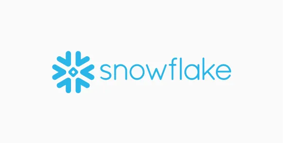 Blue stylized snowflake icon followed by lowercase text 'snowflake' on white background.