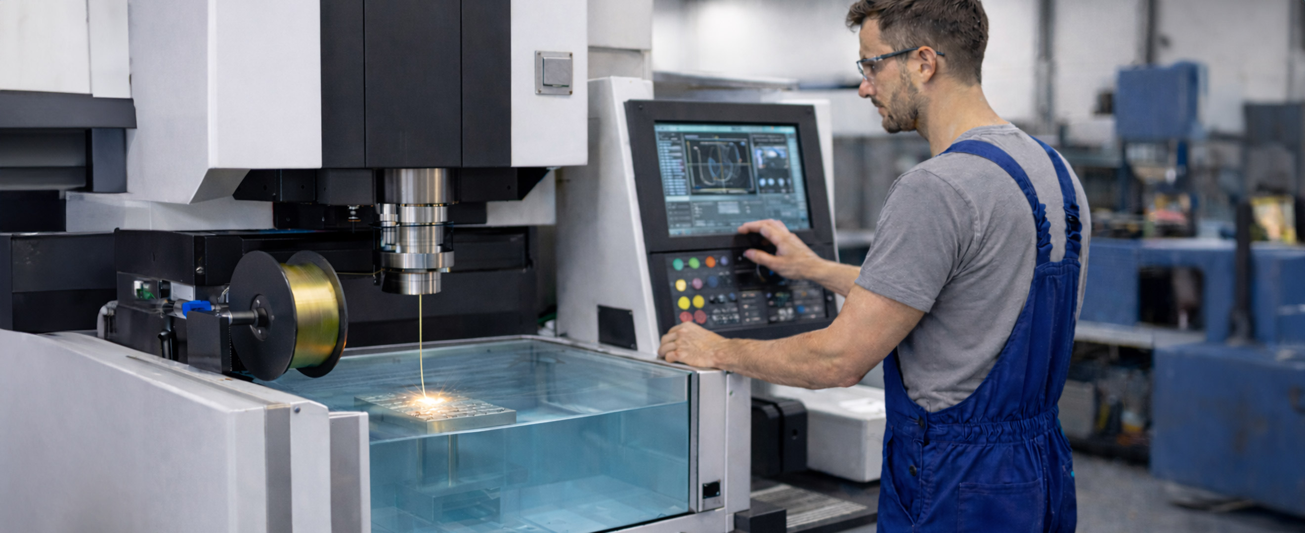 EDM Expert using an EDM machine