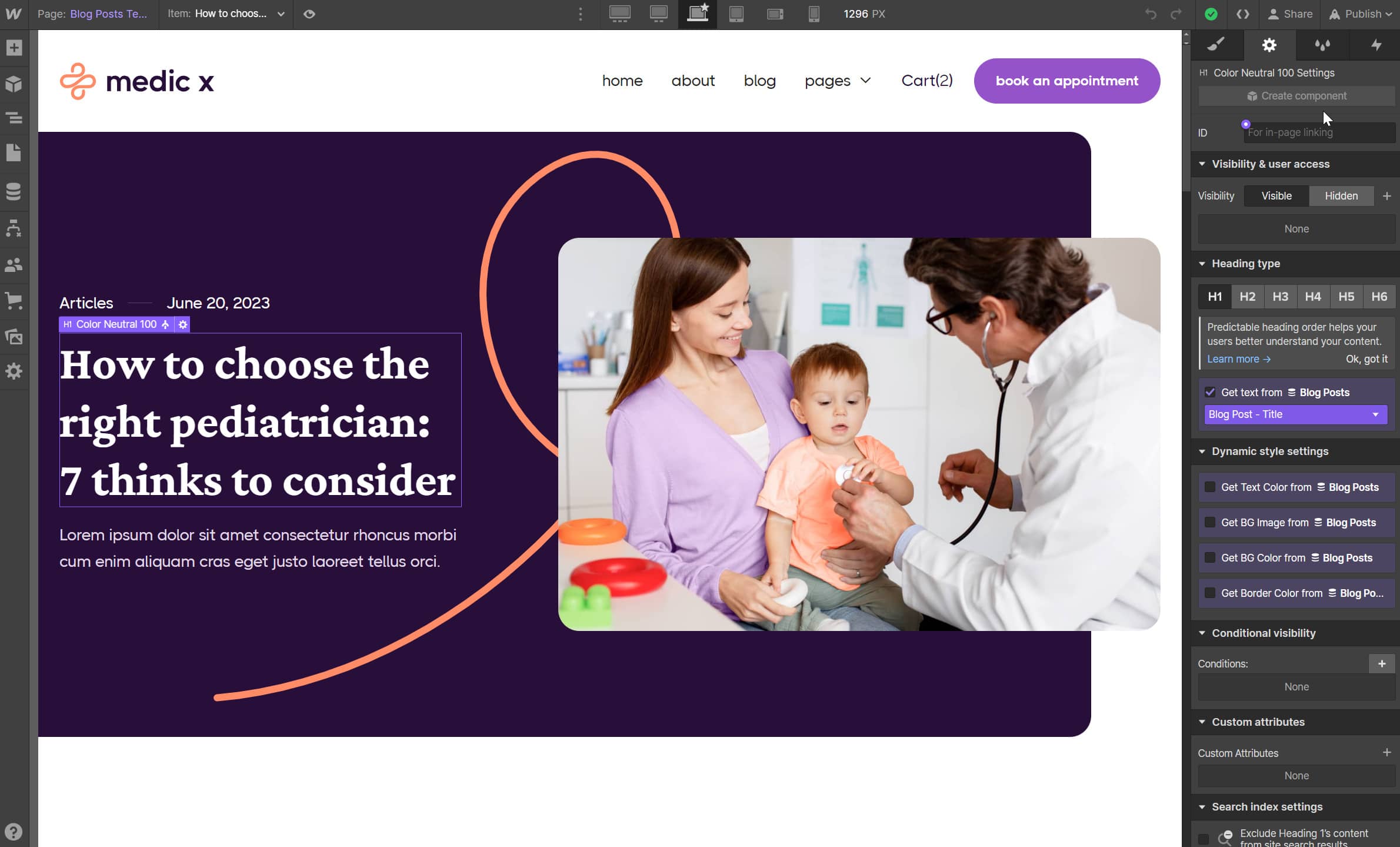 Start Here Cms Post - Medic X Webflow Template