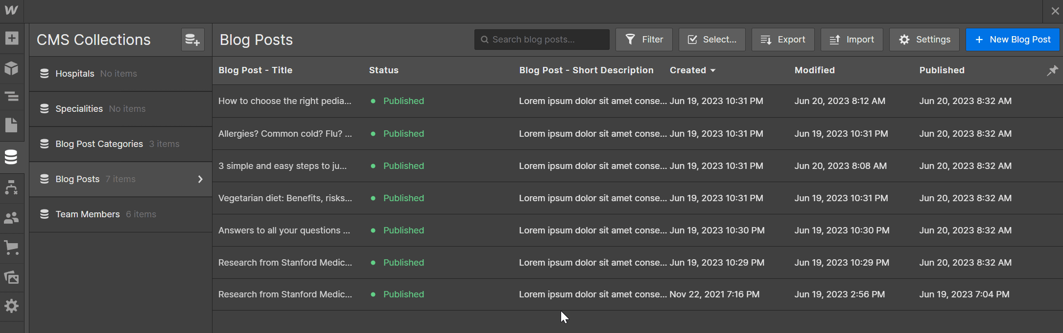 Start Here Cms - Medic X Webflow Template