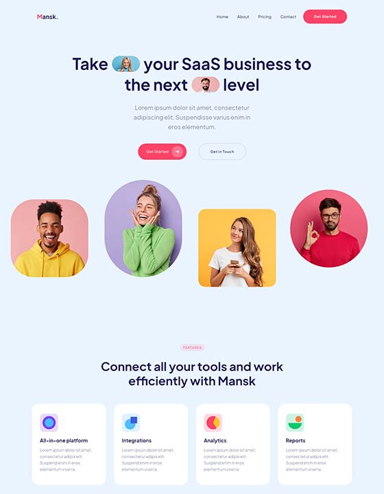 Screenshot - Mansk Webflow Template