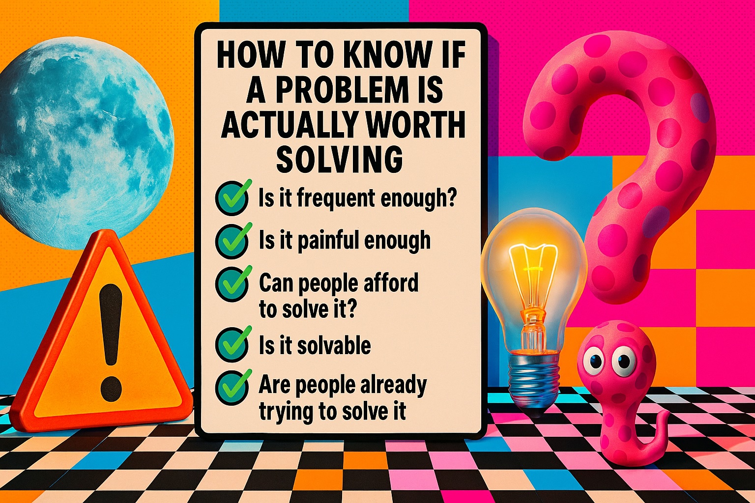 Checklist for "how to know if a problem is worth solving"