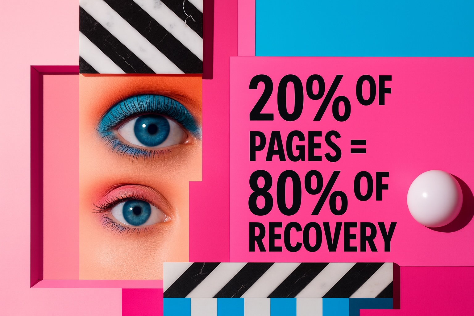 20% of pages is 80% of recovery. Google text about conversions 