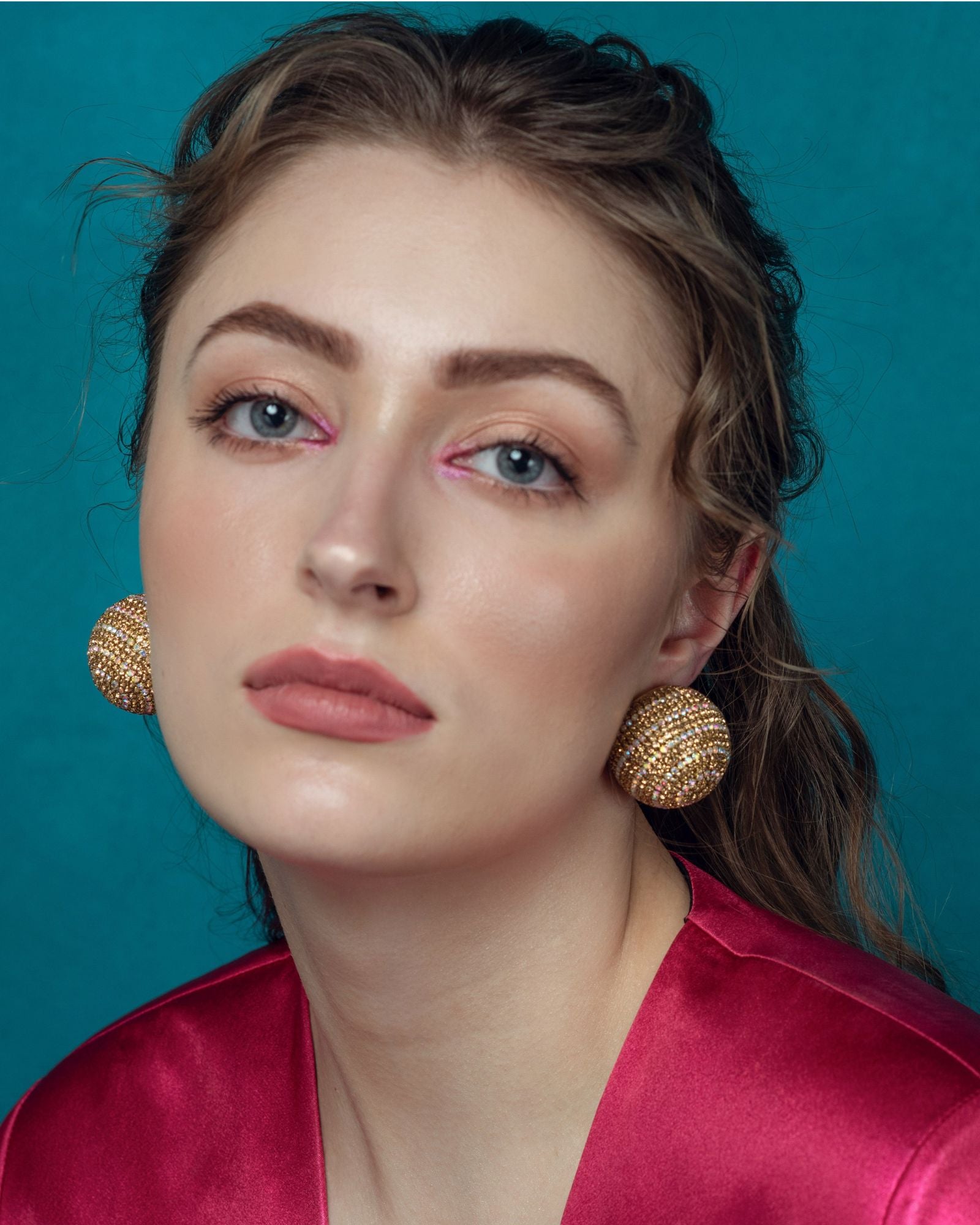 Aurora Studs in Champagne Ombre