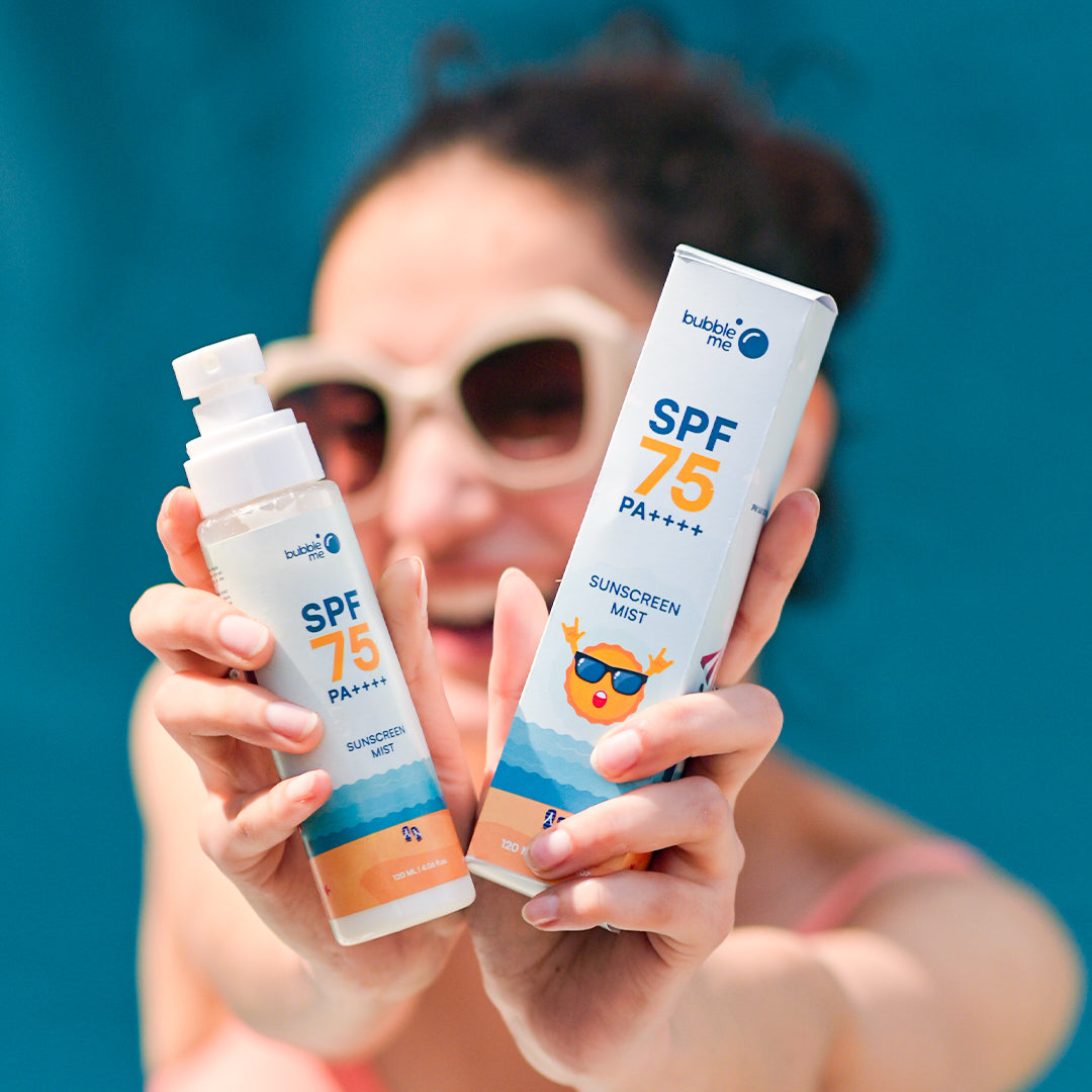 SPF 75 PA++++ Sunscreen Body Mist | Enriched with Rice Water & White Tea Extract | Fast-Absorbing | Water Resistant