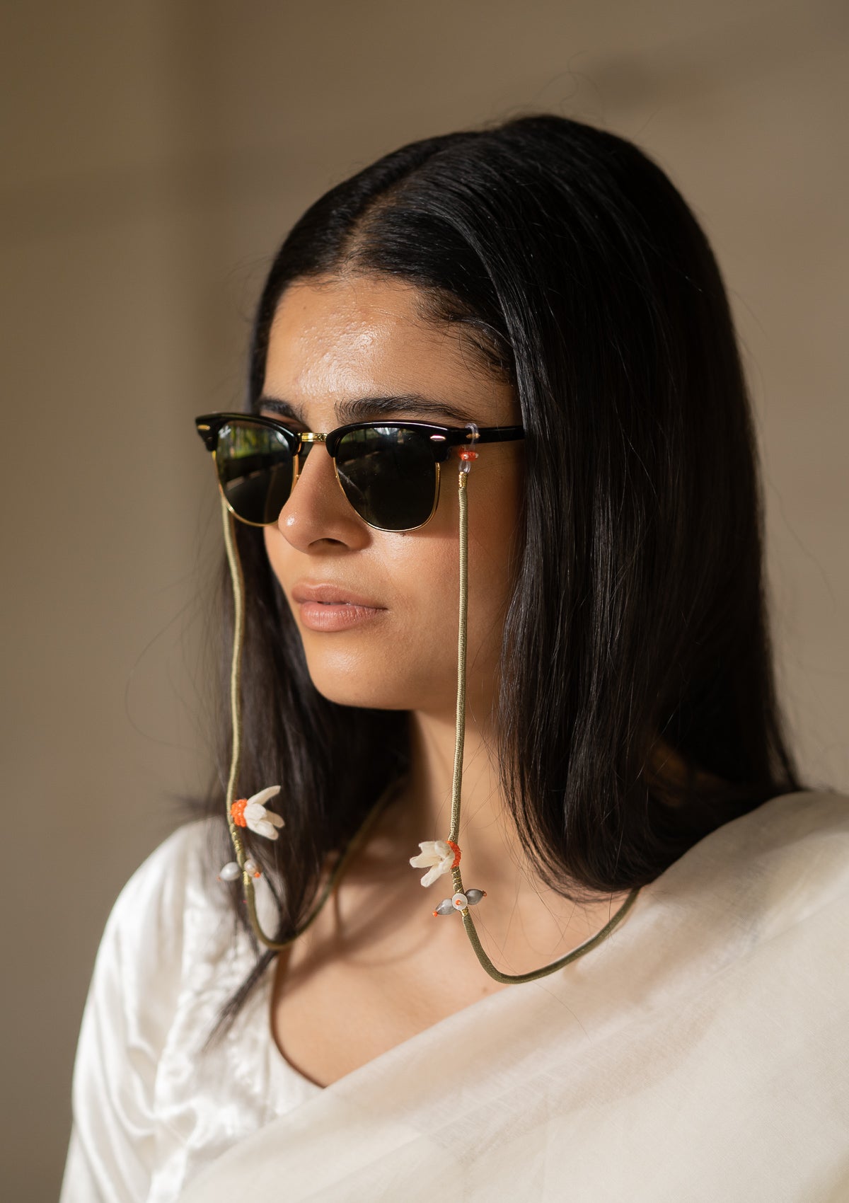 Malar Floral Eye wear Chain