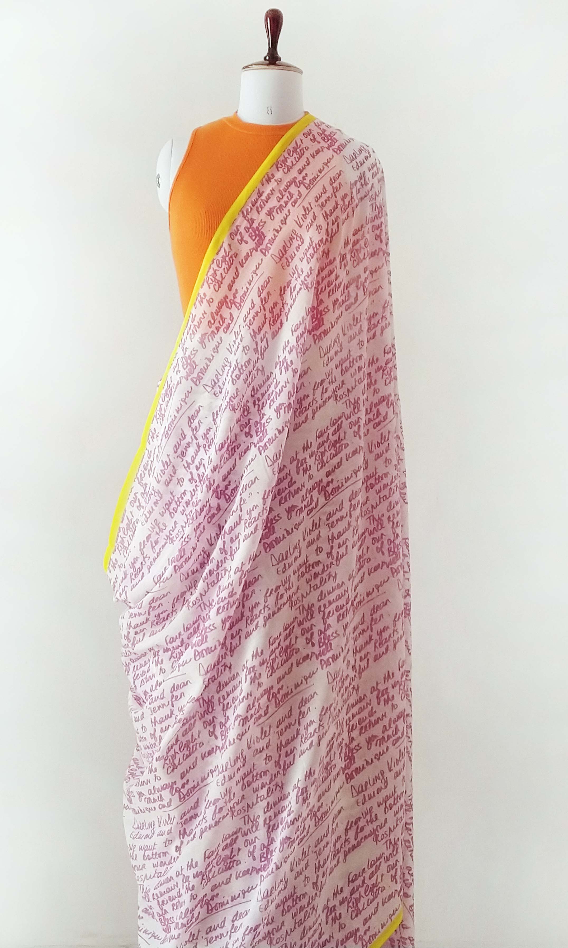 Lapierre's Letter Sari I Screen Printed Soft Cotton