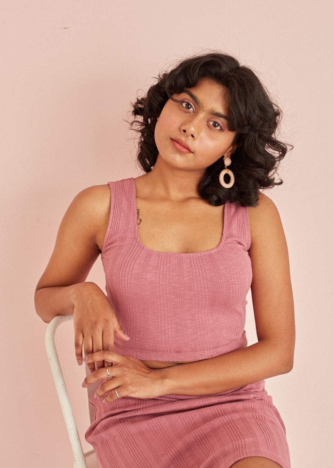 Rain Mauve Rib Tank Top